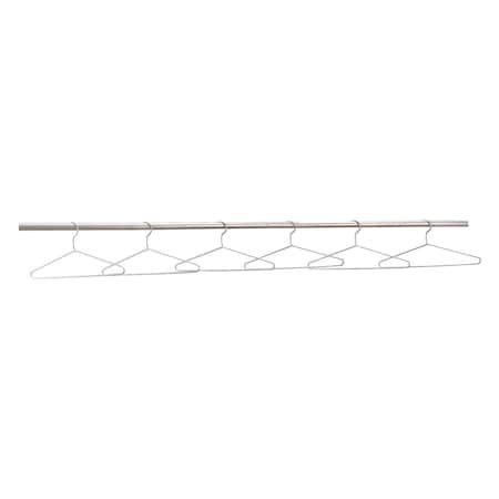 Global Industrial Coat Hangers Chrome Plated, 6PK 493306